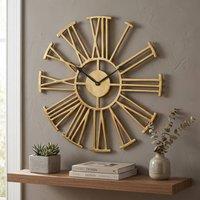 Garden Greatness Antique Brass Numerals Wall Clock in Black | Size: 1 Pack