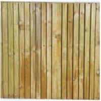 Bedsland 6FT x 4FT Heavy Duty Featheredge Fence Panels Treated Wood (3 Pack) in Brown
