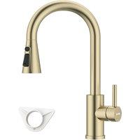 Dayone Elegant Kitchen Sink Tap Mixer with Pull Out Sprayer Gold