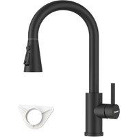 Dayone Sleek Kitchen Mixer Tap With Pull Out Spray 360 Swivel Black