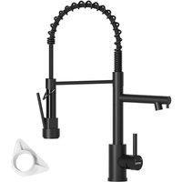 Dayone Sleek Kitchen Tap 360 Swivel Pull Down SUS304 Stainless Steel in Black