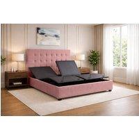 PARADISE BEDS LTD Adjustable Ergomativ Optim Wireless Remote & Anti Slip Base- Full Set in Light Pink | Size: Small Double