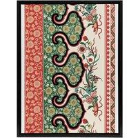 Artery8 Owen Jones Ornamental Floral Motif Pattern Framed Canvas Art Print | Size: W18 x H24