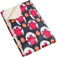 Wallace & Gromit Fleece Feathers McGraw Blanket in Black