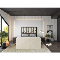 KDMD Sherlock Luxe Upholstered Cream Television Bed Frame | Size: Double
