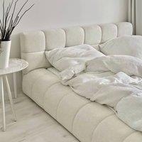 KDMD Ciara Boucle Upholstered Ivory Bed Frame | Size: Single