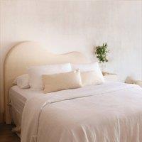 KDMD Cloud Boucle Upholstered Latte Bed Frame in Light Khaki | Size: Super King