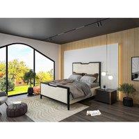 KDMD Verona Metal Upholstered Cream Bed Frame | Size: Super King