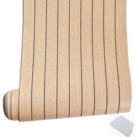 Havendro Brown Wood Grain Panel Effect Wallpaper Self Adhesive Wall Paper