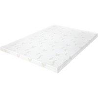 Lavio Mattress Topper Memory Foam Double Dual Layer Pressure Relief in White