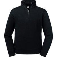 Russell Men's Authentic Quarter Zip Sweatshirt in Black | Size: 3XL