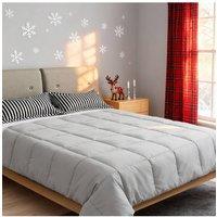 Living and Home Down Alternative Quilted Duvet Insert with Corner Tabs in Light Grey | Size: King