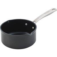 Kuhn Rikon Easy Pro Aluminium Non-Stick Induction Safe Milk Pan, 16cm/1.4L in Black