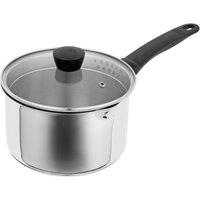 Kuhn Rikon Classic Plus Stainless Steel Induction Safe Saucepan with Draining Lid, 18cm/2.7L in Silver