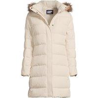 Lands' End Women's Hooded Down Coat in Ivory | Size: 8