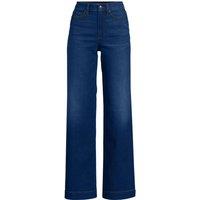 Lands' End Women's Recover Wide Leg Jeans, High Waisted in Dark Navy | Size: 14L