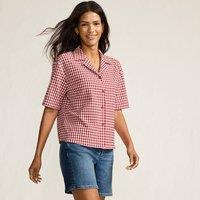Lands' End Women's Gingham Blouse in Red | Size: 14-16