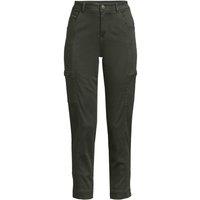 Lands' End Women's 7/8 Slim Leg Cargo Chinos in Dark Green | Size: 14-16