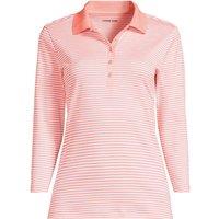 Lands' End Women's Plus Three-Quarter Sleeve Supima Cotton Polo Shirt in Coral | Size: 20-22