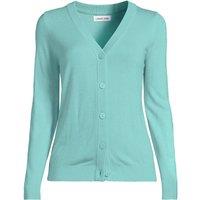 Lands' End Women's CashTouch V-Neck Cardigan in Aqua | Size: 20