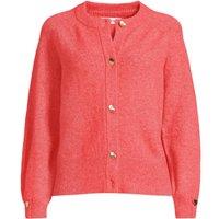 Lands' End Women's Wool Touch Pear Button Cardigan in Coral | Size: 14-16