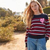 Lands' End Women's Balloon Sleeve Drifter Jumper in Navy | Size: 14-16