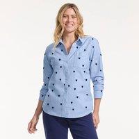 Lands' End Women's Petite Cotton Oxford Shirt in Bright Blue | Size: XS