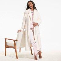 Lands' End Women's Shawl Collar Robe in Ivory | Size: 10-12