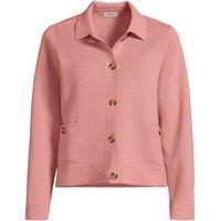 Lands' End Women's Cropped Sweater Blazer in Rose | Size: 14-16