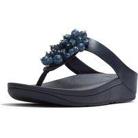 FitFlop Women's Fino Toe-Post Sandals in Navy | Size: 7