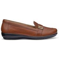 Hotter Women's Wide Fit 'Clay' Loafers in Tan | Size: 5
