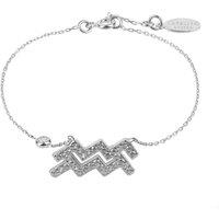 Latelita Women's Zodiac Horoscope Star Sign Bracelet Aquarius in Silver