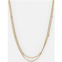 Cernucci Women's Double Layer Ice Rolo Necklace - 5mm in Metallic Gold | Size: 18 inches