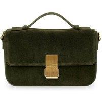 Apatchy London Women's The Flora Suede Top Handle Bag in Olive