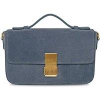 Apatchy London Women's The Flora Suede Top Handle Bag in Blue