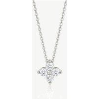 MUCHV Women's Moissanite Flower Necklace in 18k Gold or Silver