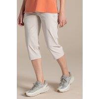 Craghoppers Women's Kiwi Pro III Cropped Water Repellent Anti-Insect Trousers in Cream | Size: 12