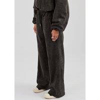 Cernucci Women's Suede Wide Leg Trouser - Charcoal | Size: Medium