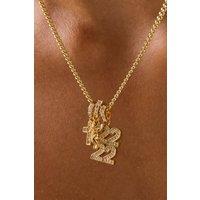 Cernucci Women's Cherub Triple Motif Necklace - 12mm - Gold in Metallic Gold | Size: 16 inches