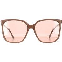 Jimmy Choo Women's Square Nude Pink Flash Silver Mirror SCILLA/S in Beige