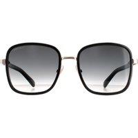 Jimmy Choo Women's Square Black Gold Grey Gradient Elva/S Sunglasses