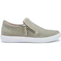 Hotter Women's Wide Fit 'Daisy' Deck Shoes in Olive | Size: 6