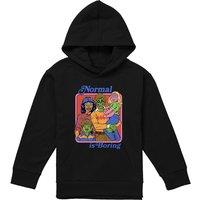 Steven Rhodes Normal Is Boring Youth Kids Hoodie, Black | Size: 9-11 Years