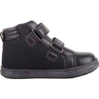 ABSOLUTE FOOTWEAR Boy's Easy Touch & Close Star Design Winter Boots Booties in Black | Size: Infant 5