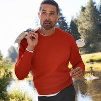Lands' End Men's Serious Sweats Sweatshirt in Burnt Orange | Size: Small