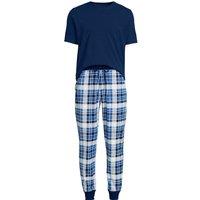 Lands' End Men's Jersey Pyjama Set in Cobalt | Size: Medium