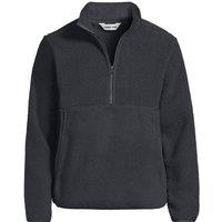 Lands' End Men's Sherpa Fleece Half Zip Pullover in Charcoal | Size: Medium