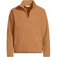 Lands' End Men's Sherpa Fleece Half Zip Pullover in Brown | Size: XL