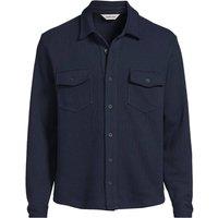 Lands' End Men's Long Sleeve Bedford Utility Overshirt in Dark Navy | Size: Medium