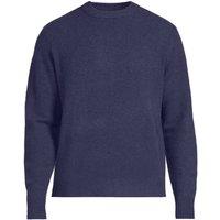 Lands' End Men's Wool Touch Crew Neck Jumper in Navy | Size: XL
